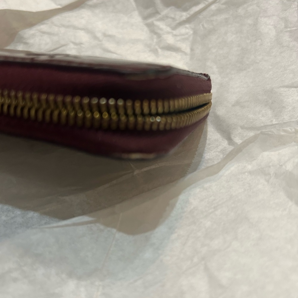 Louis Vuitton Vernis Amarante Zippy Wallet Authentic Patent Leather Card Holder - Picture 7 of 7